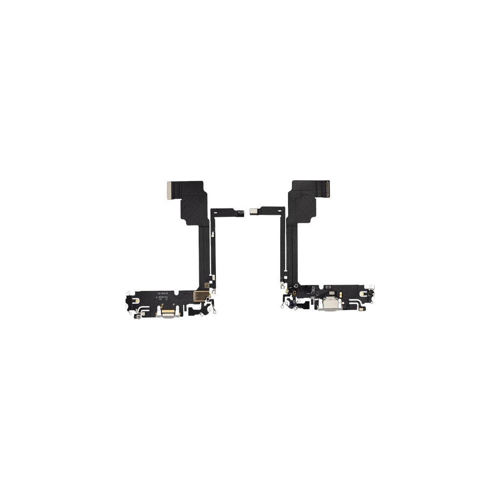 Charging Port With Microphone & Flex For Apple iPhone 15 Pro Max Black Original IC